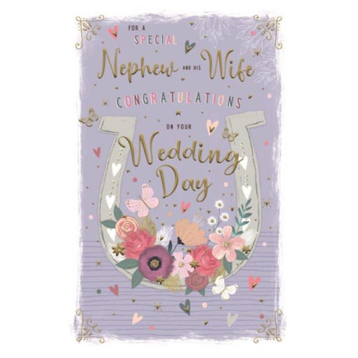 Picture of FOR A SPECIAL NEPHEW AND HIS WIFE WEDDING CARD